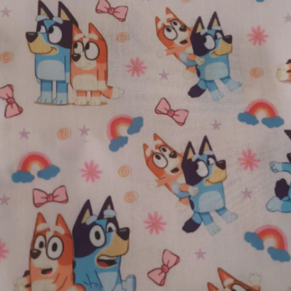 Scrunchie with Bluey and bingo character design 