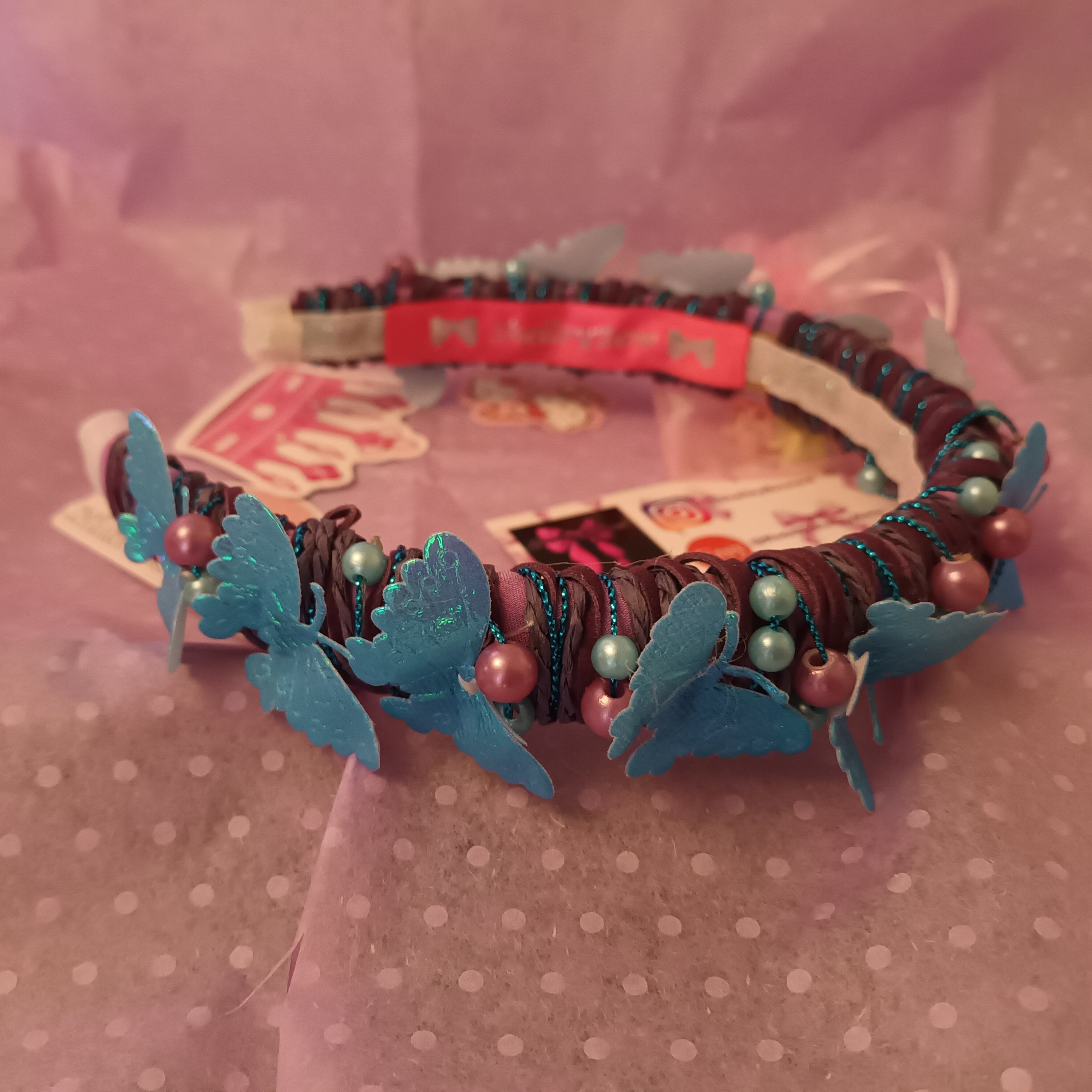 Handmade butterfly headband 