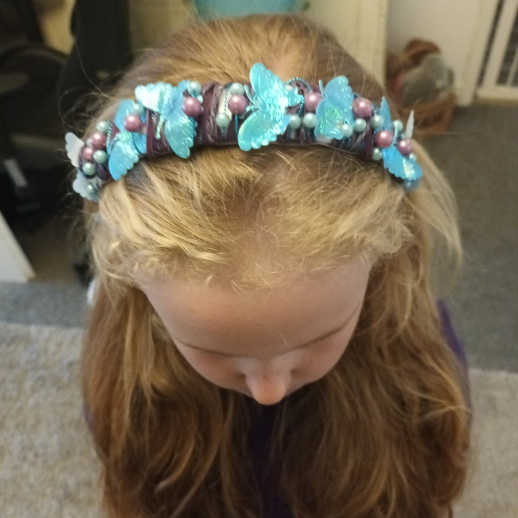 Handmade butterfly headband 