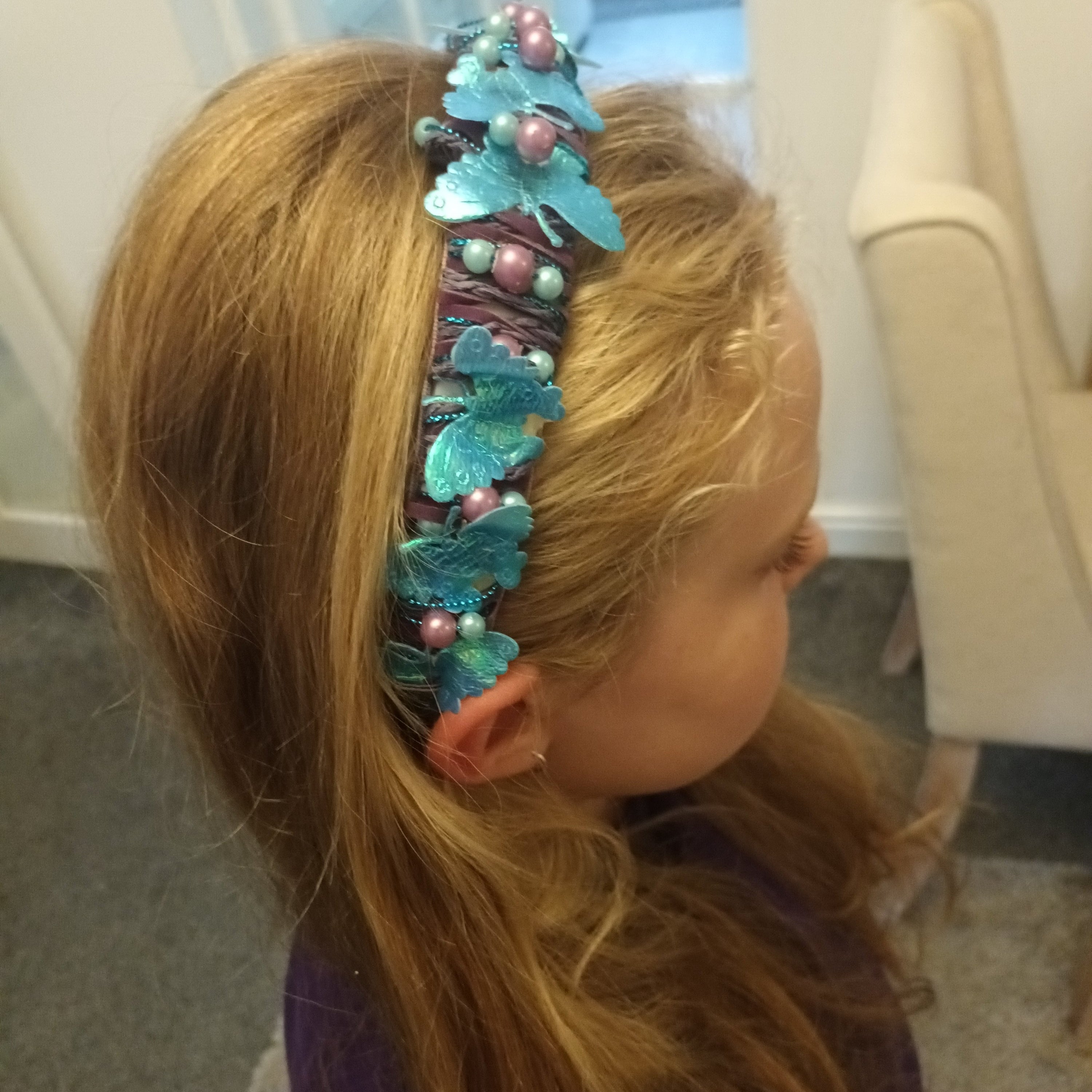 Handmade butterfly headband 