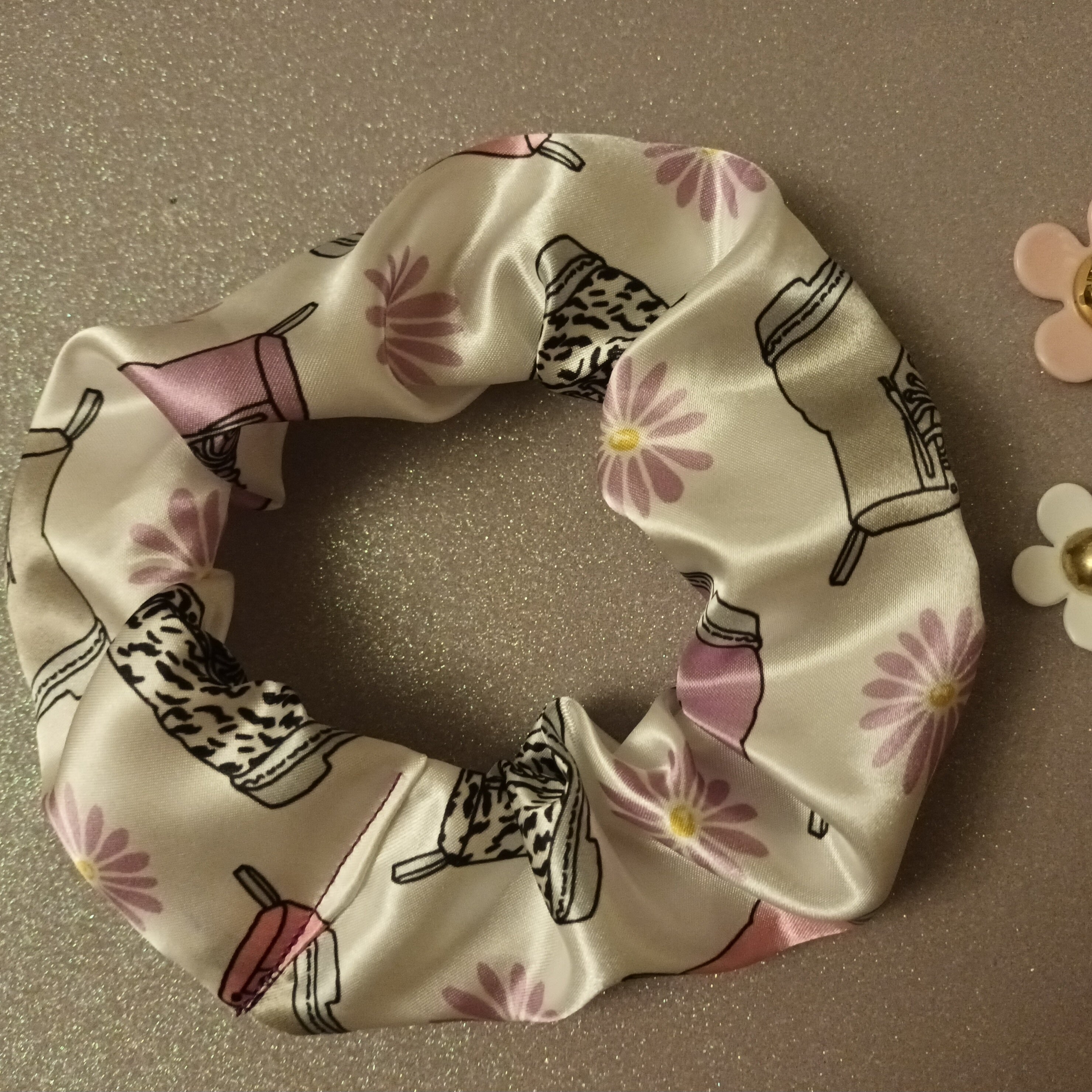 Doc marten satin boot print scrunchie 