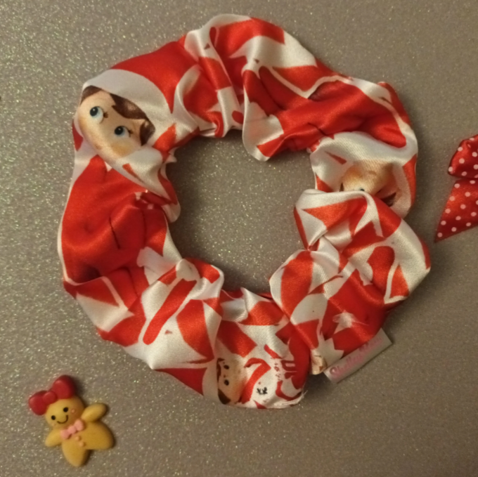Elf on the shelf hair scrunchie