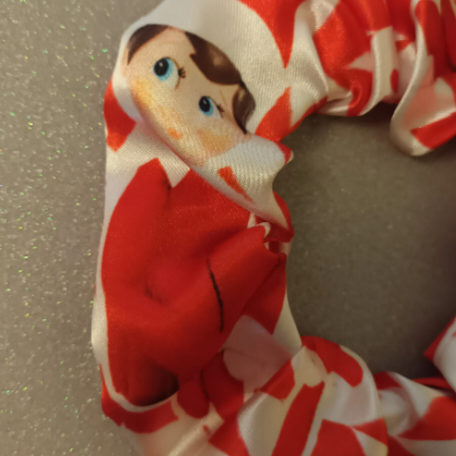 Elf on the shelf hair scrunchie 