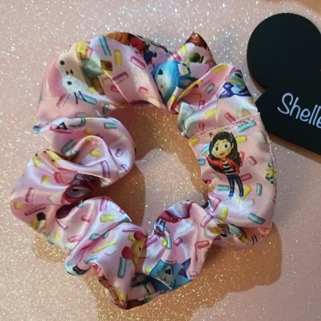 Gabbys dollhouse satin hair scrunchie 