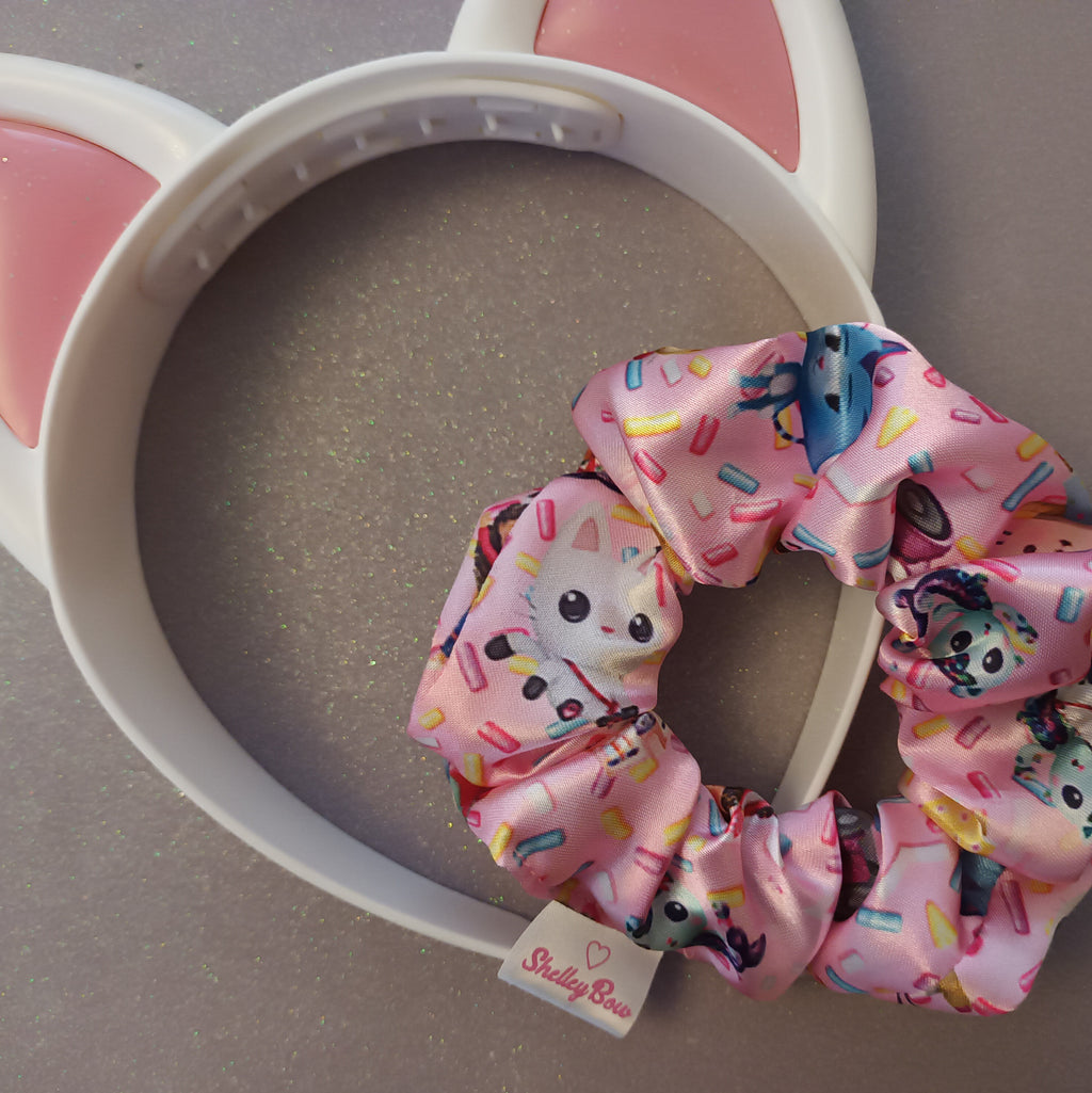 Gabbys dollhouse satin hair scrunchie