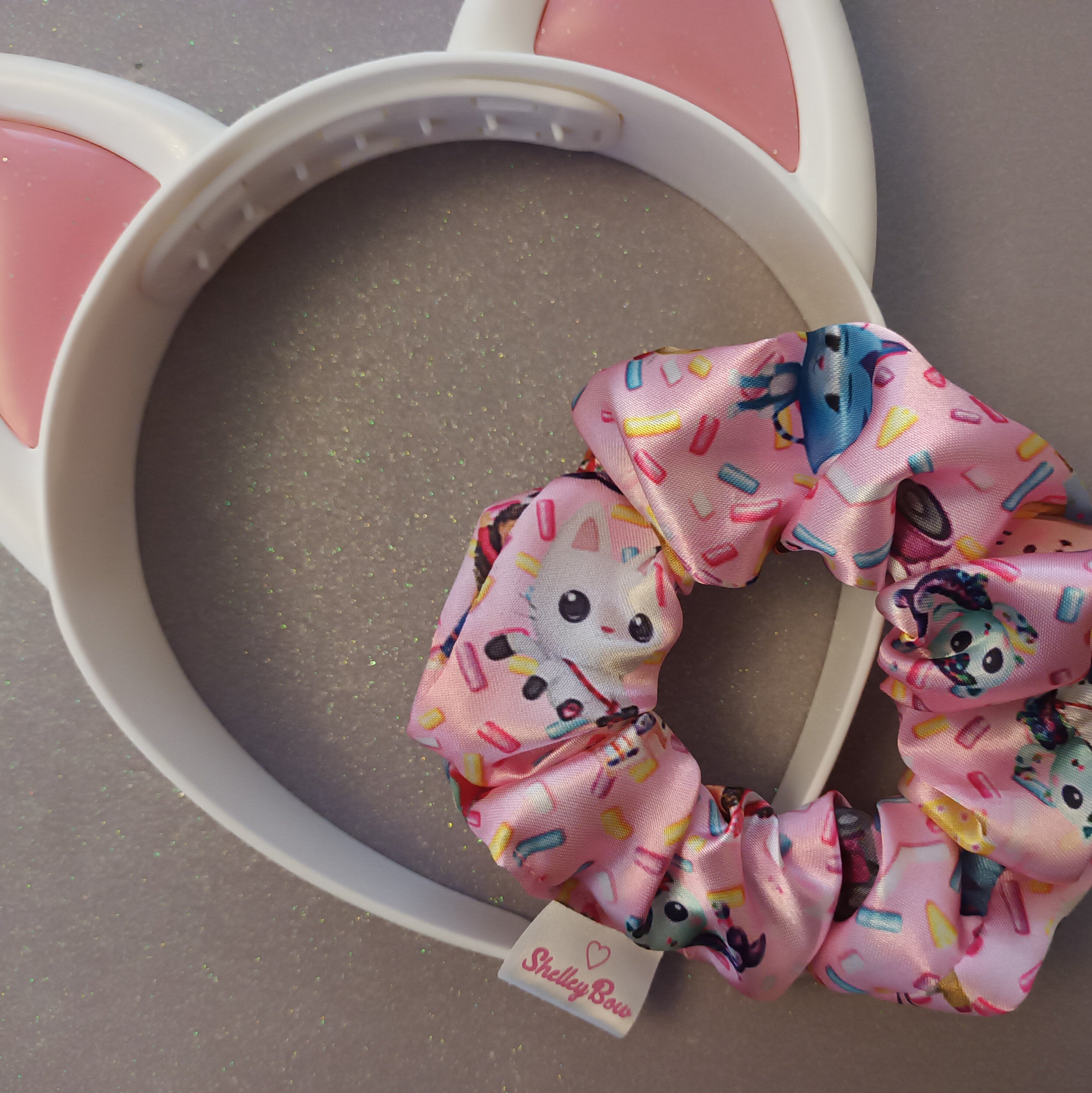 Gabbys dollhouse satin hair scrunchie