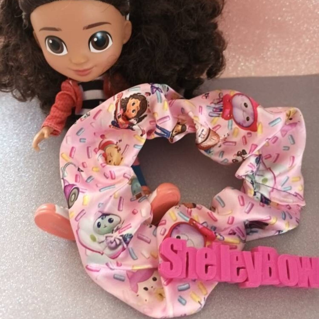 Gabbys dollhouse satin scrunchie 