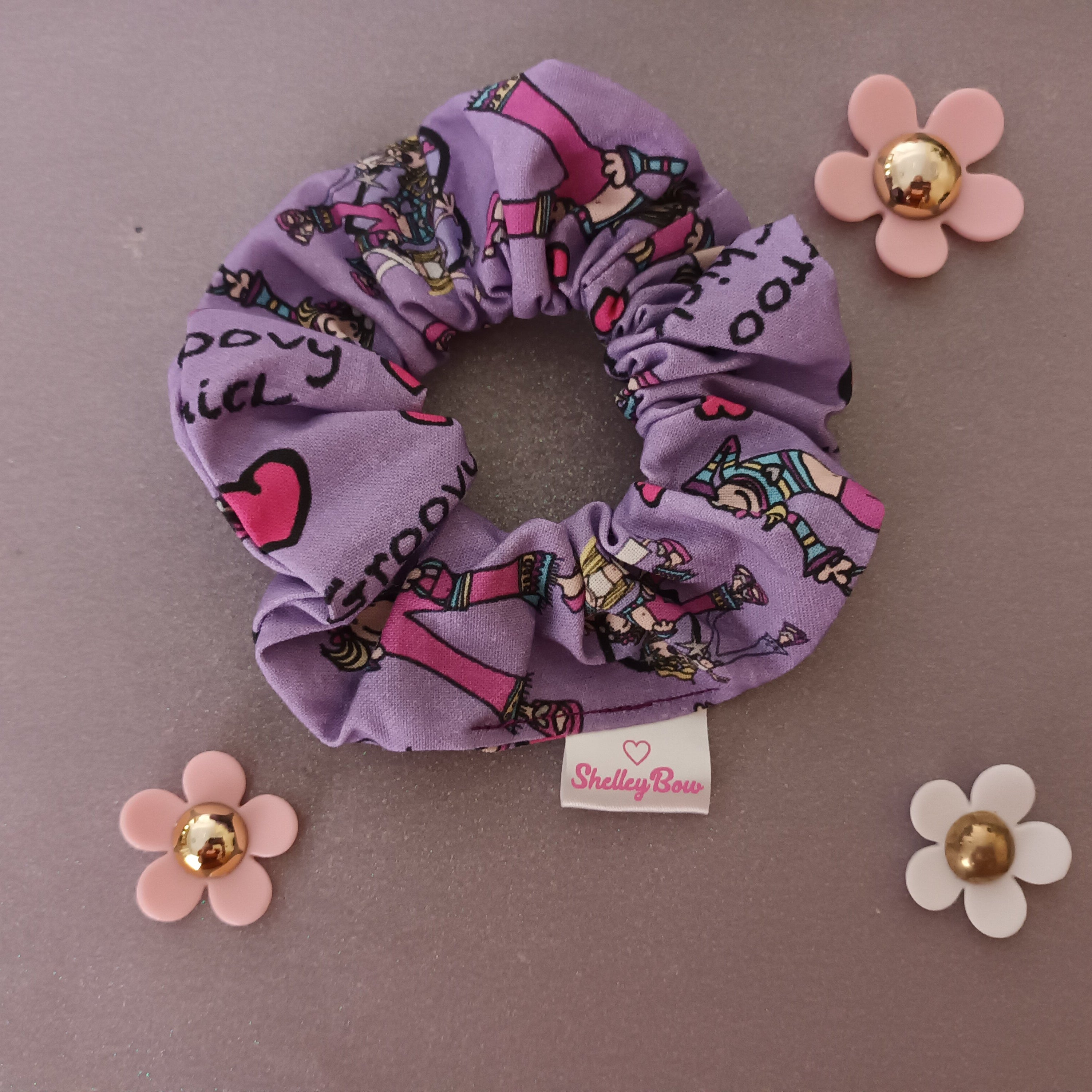 bang on the door groovy chick hair scrunchie