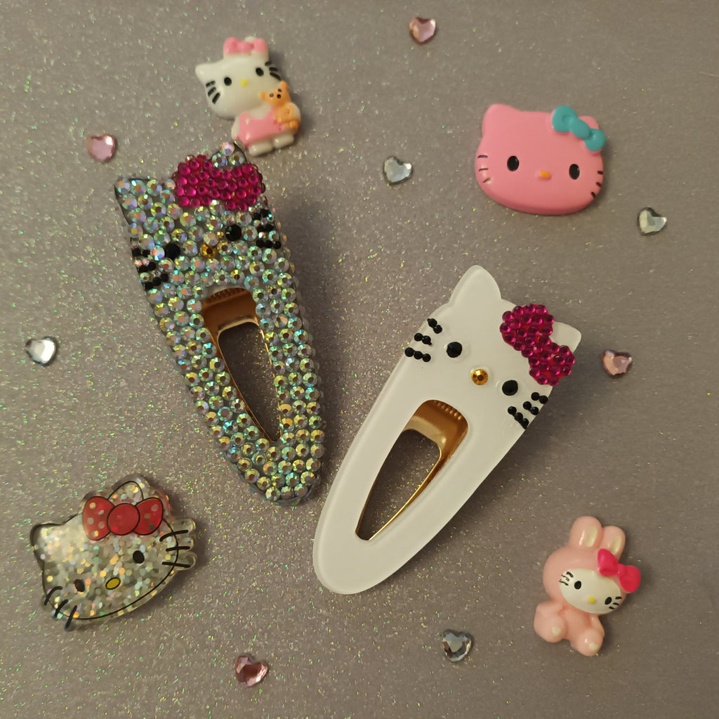 Hello kitty crystal hair clip