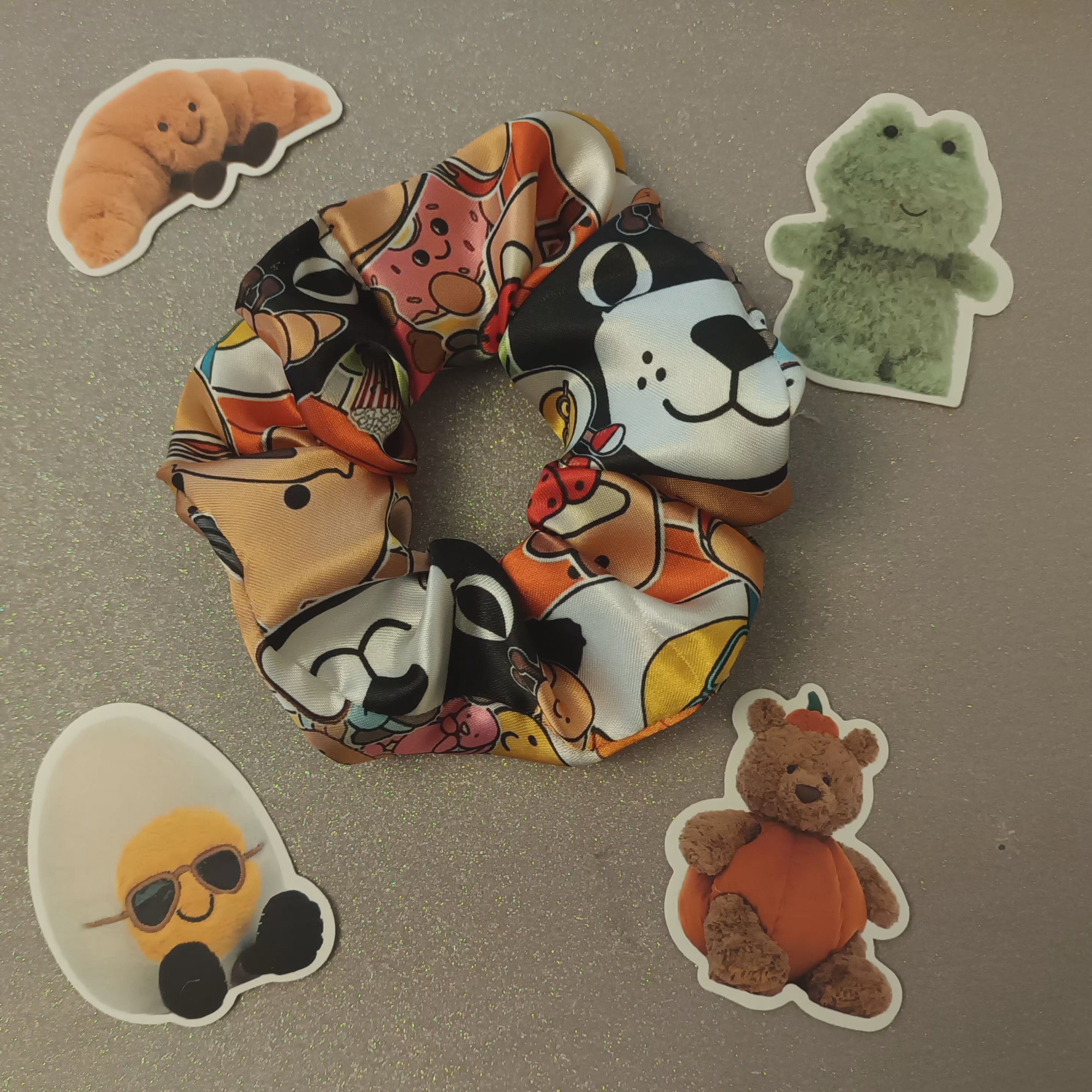 Jellycat satin hair scrunchie 