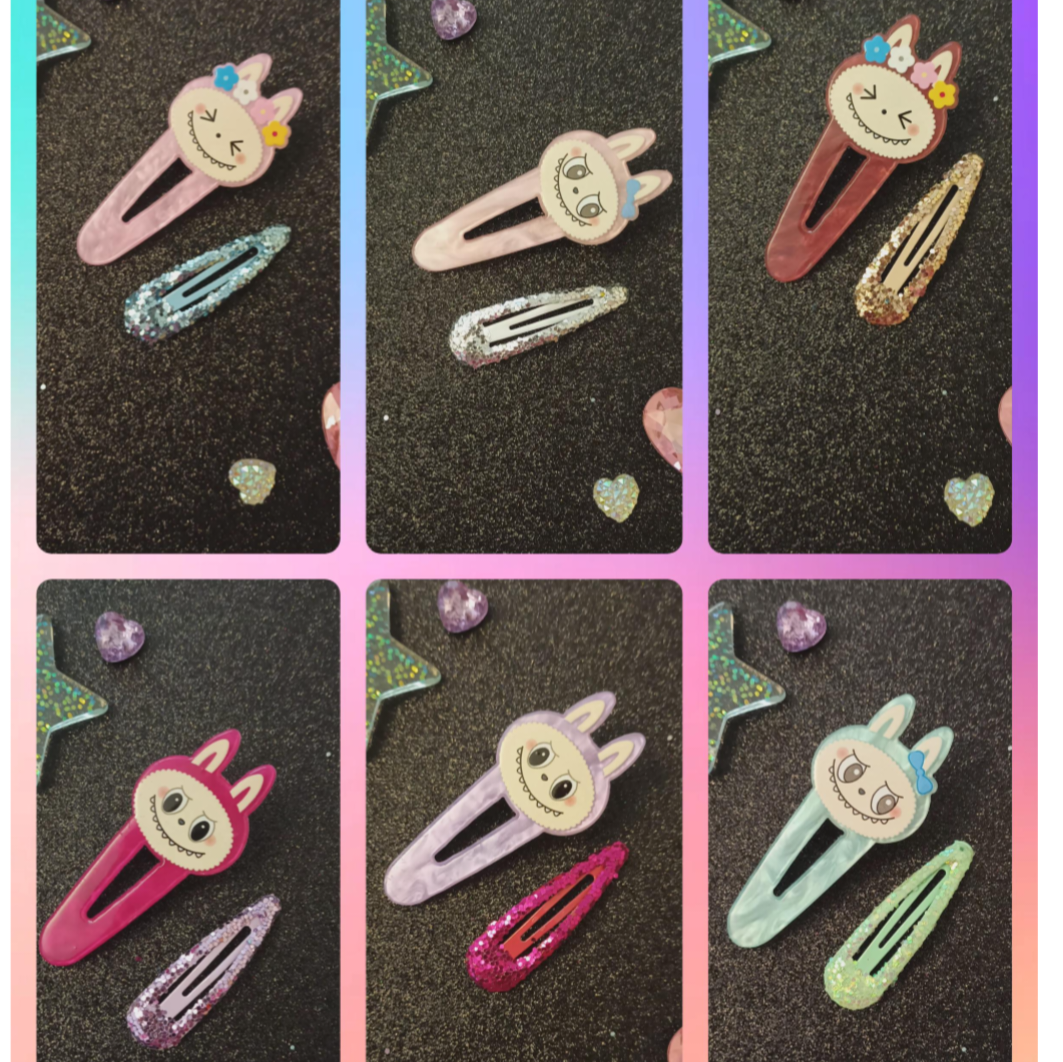 Labubu hair clip set 