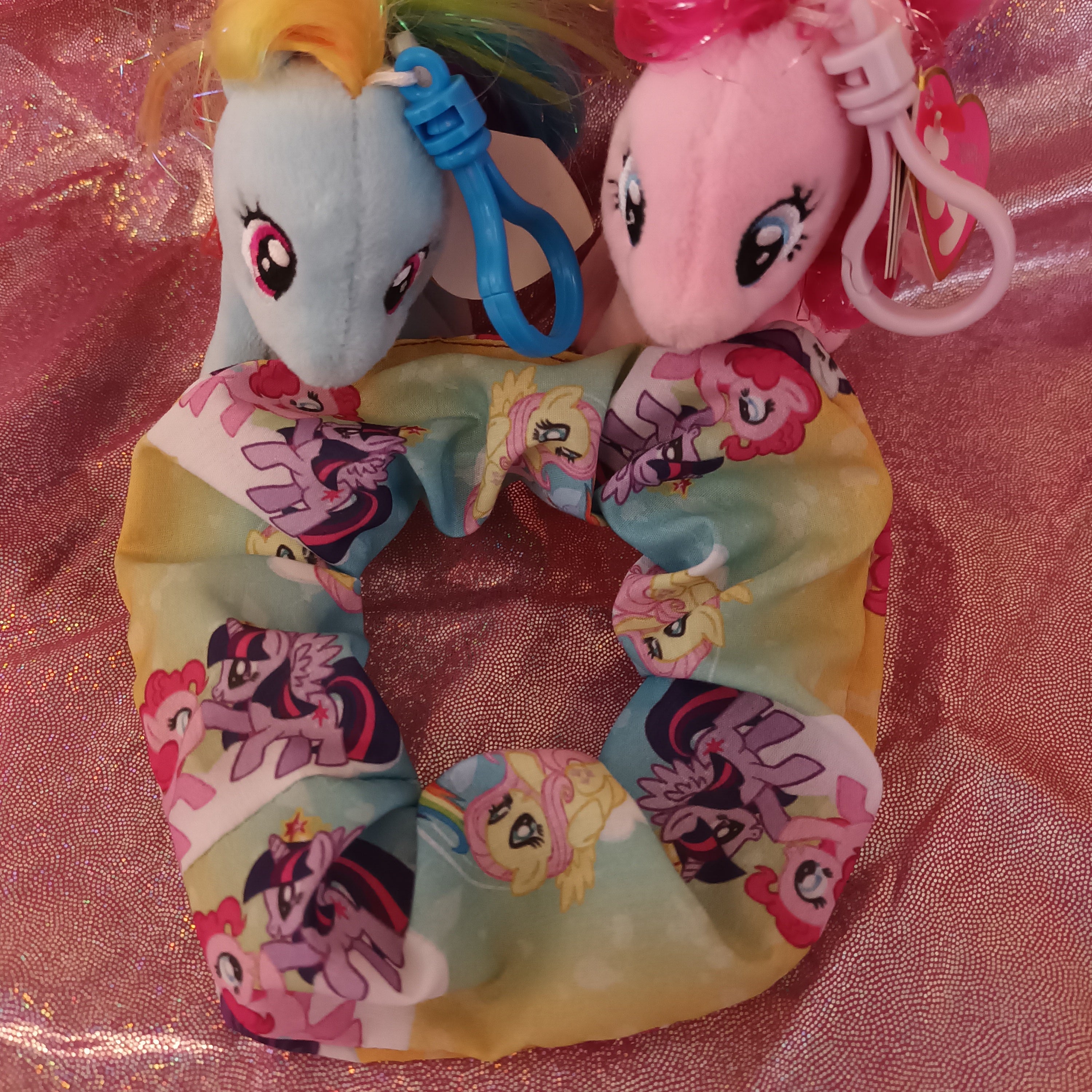 Scrunchie with My Little Pony design on 