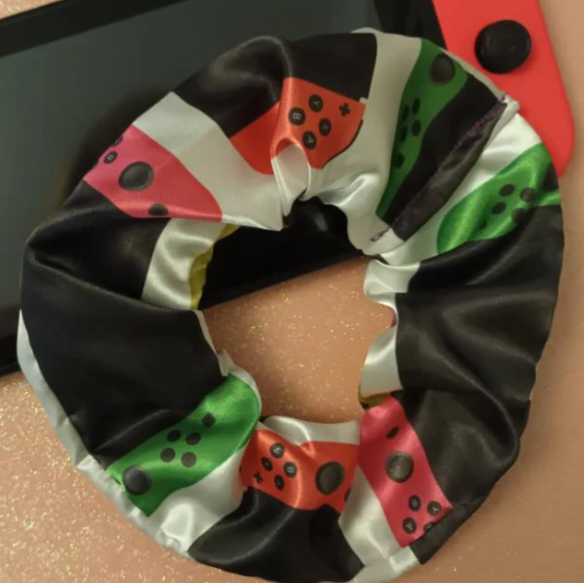 Nintendo switch satin scrunchie