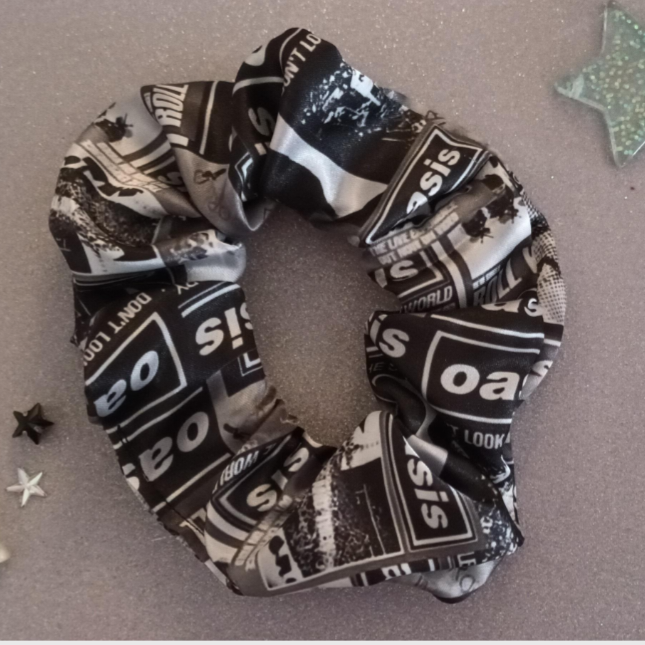 Oasis scruchie with oasis logo design 