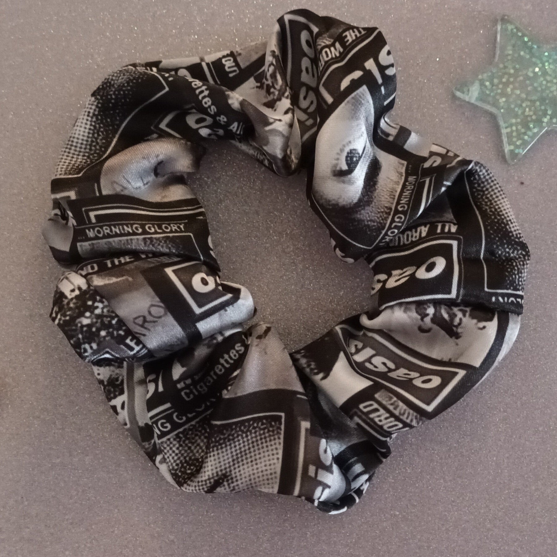 Oasis scruchie with oasis logo design 