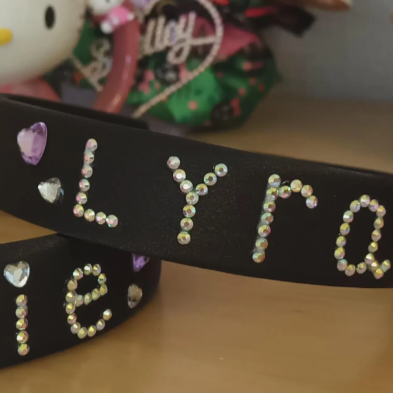 Personalised name crystal headband 
