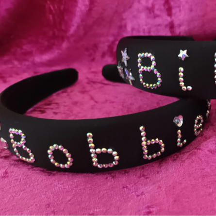 Personalised name crystal headband 