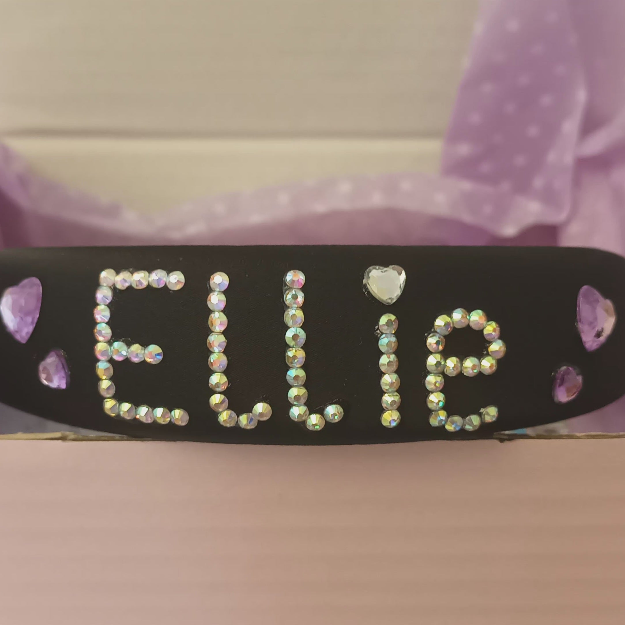 Personalised name crystal headband 