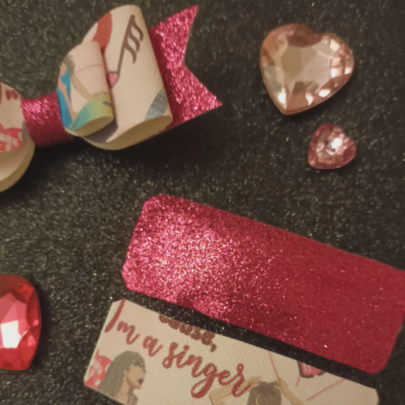 Sabrina carpenter print hair bows and clips