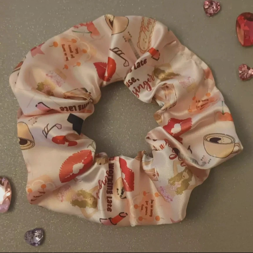 Sabrina carpenter satin hair scrunchie
