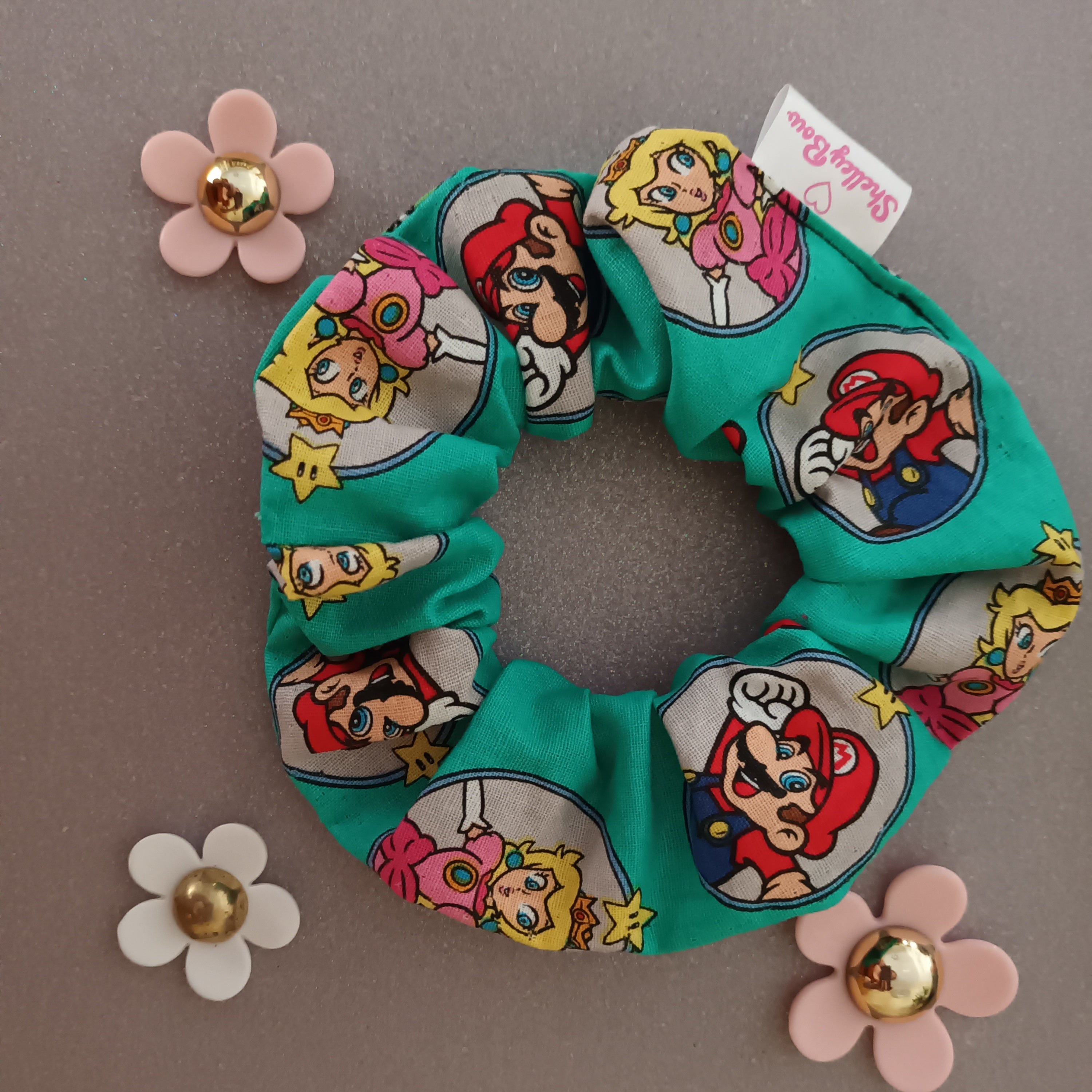 Super mario hair scrunchie 