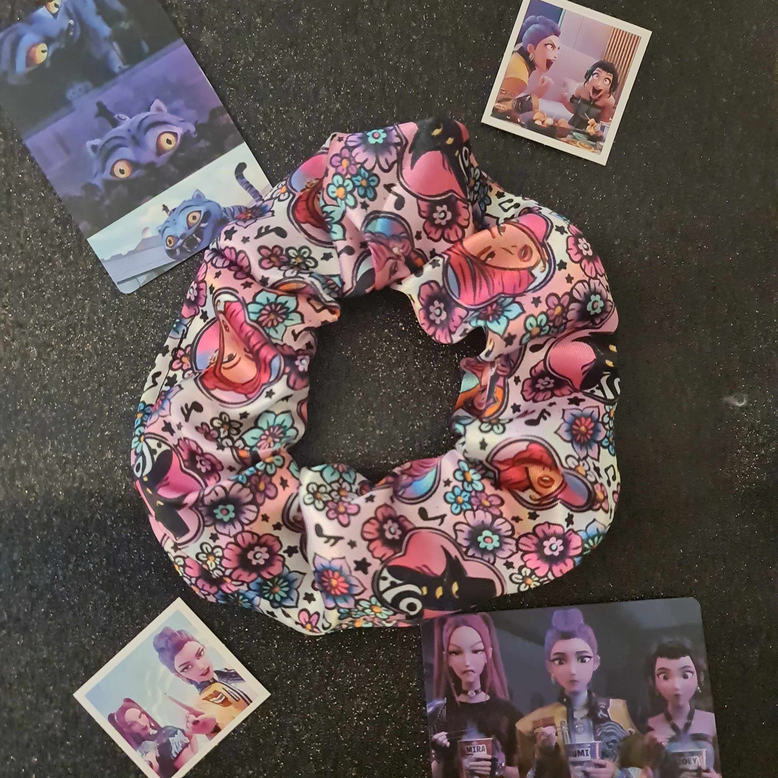 Kpop demon hunters satin hair scrunchies