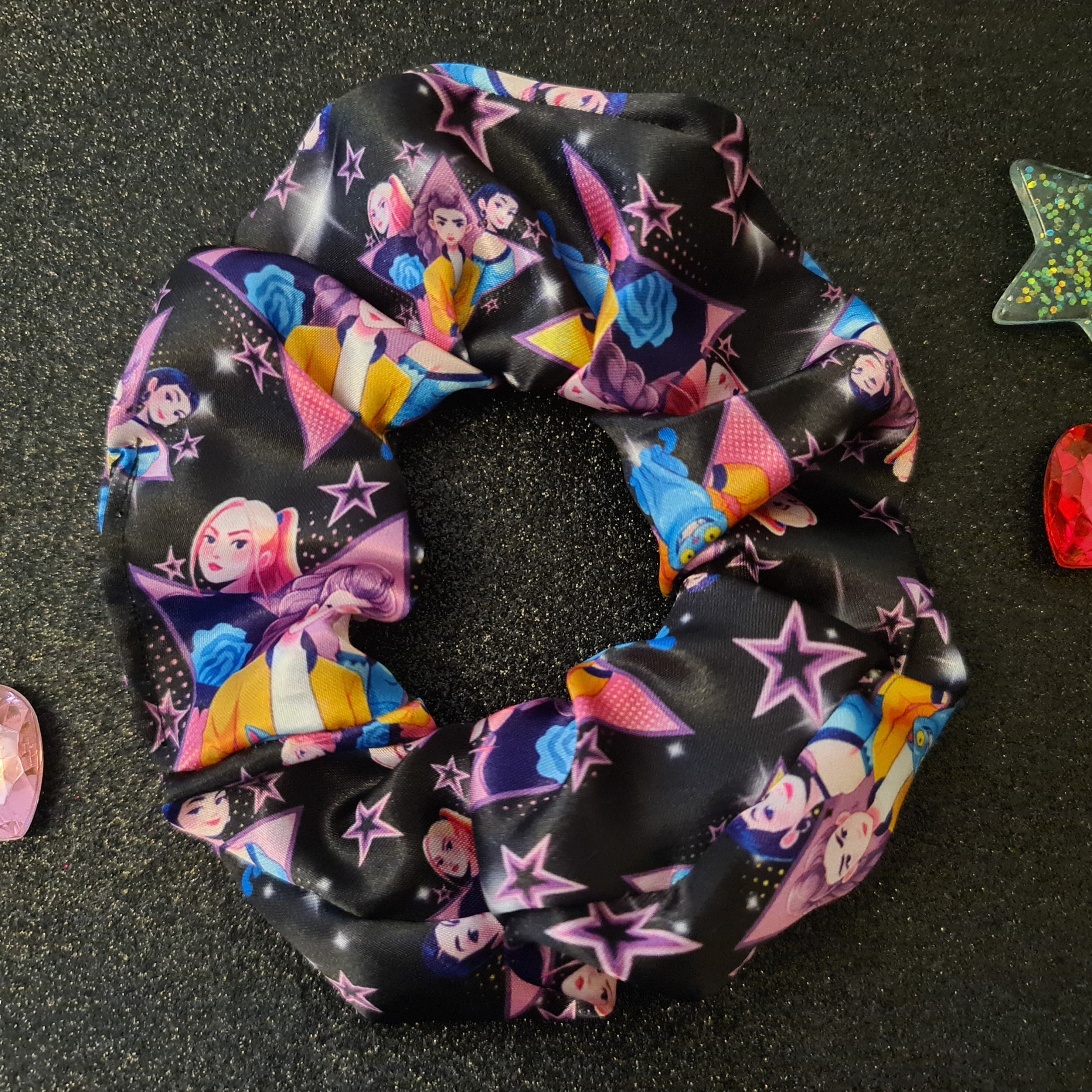 Kpop demon hunters satin hair scrunchies