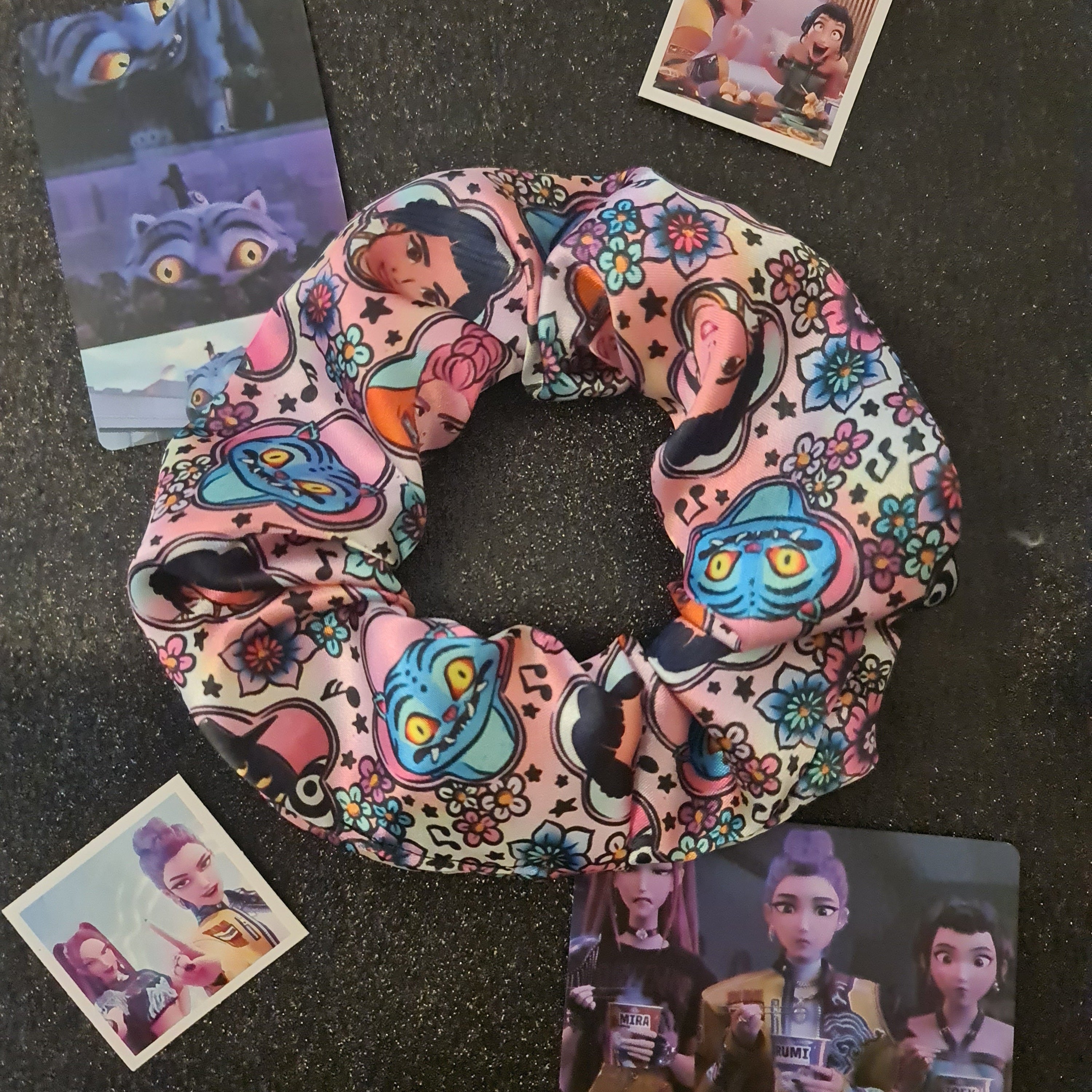 Kpop demon hunters satin hair scrunchies