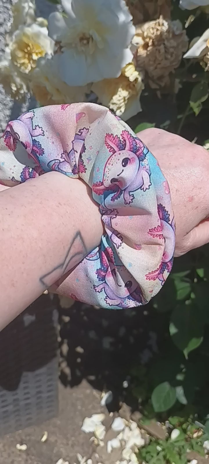 Axolotl scrunchie