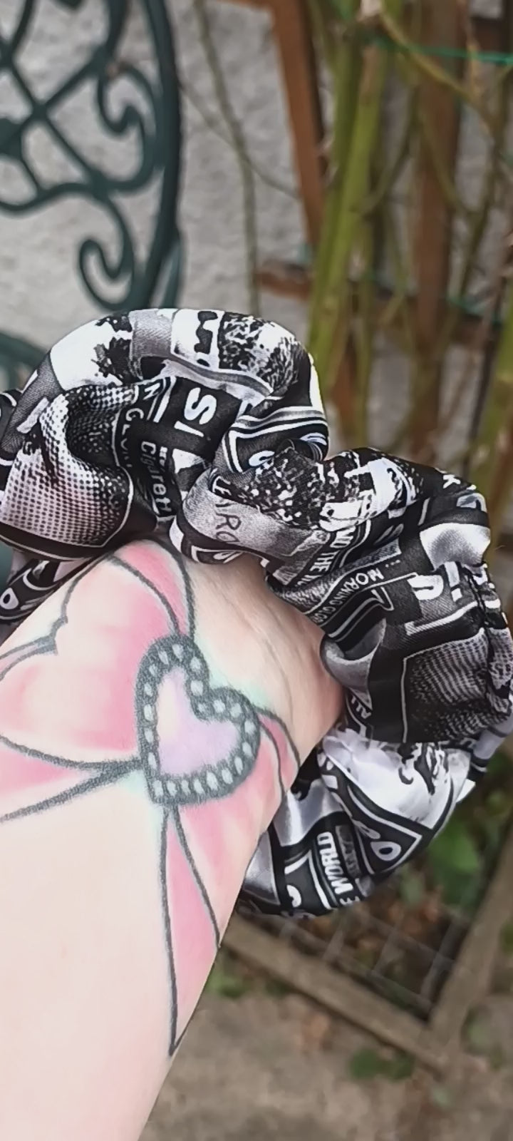 Oasis scruchie with oasis logo design 