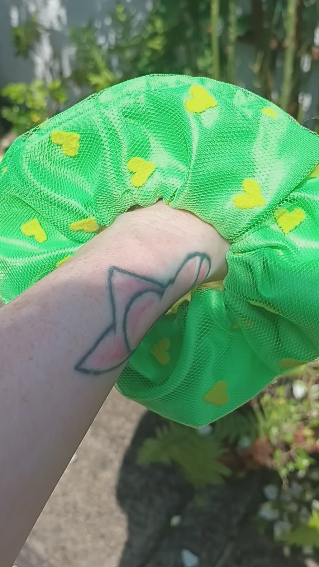 Neon Heart scrunchie