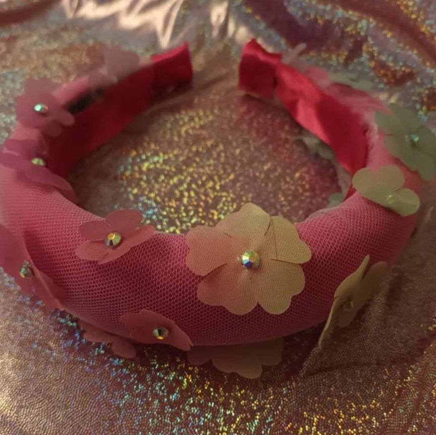 Floral embellished padded headband