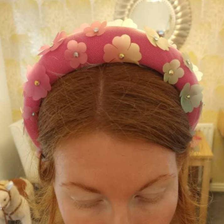 Floral embellished padded headband